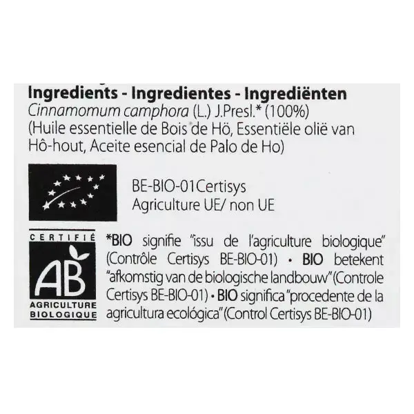 Óleo Essencial de Madeira de Ho Orgânica Pranarom 10ml
