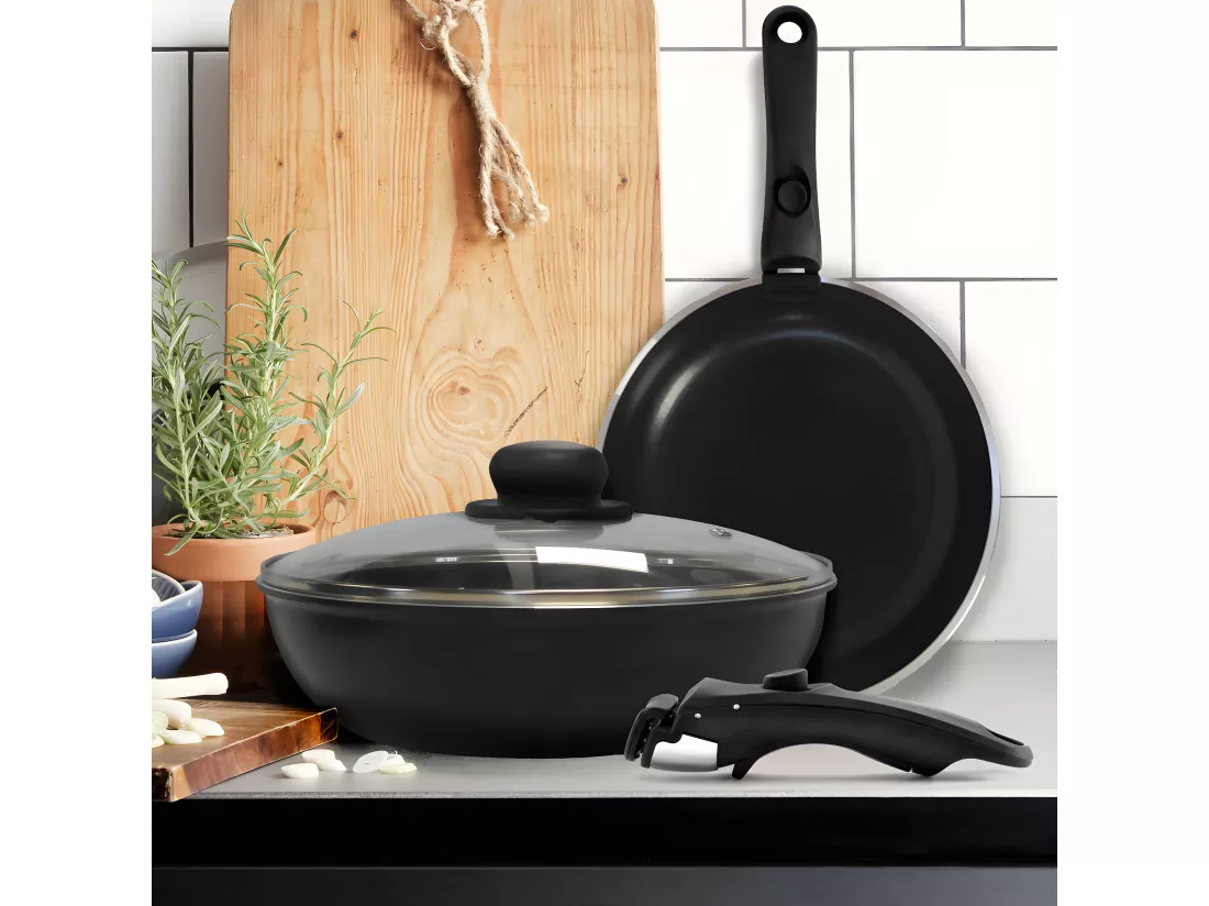 Arom - 1 sauteuse 24 cm avec couvercle et poignée amovible