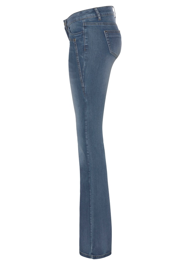 Arizona Bootcut-Jeans »mit Keileinsätzen«, ausgestellte Beinform,  niedrige Leibhöhe,  elastisches Material