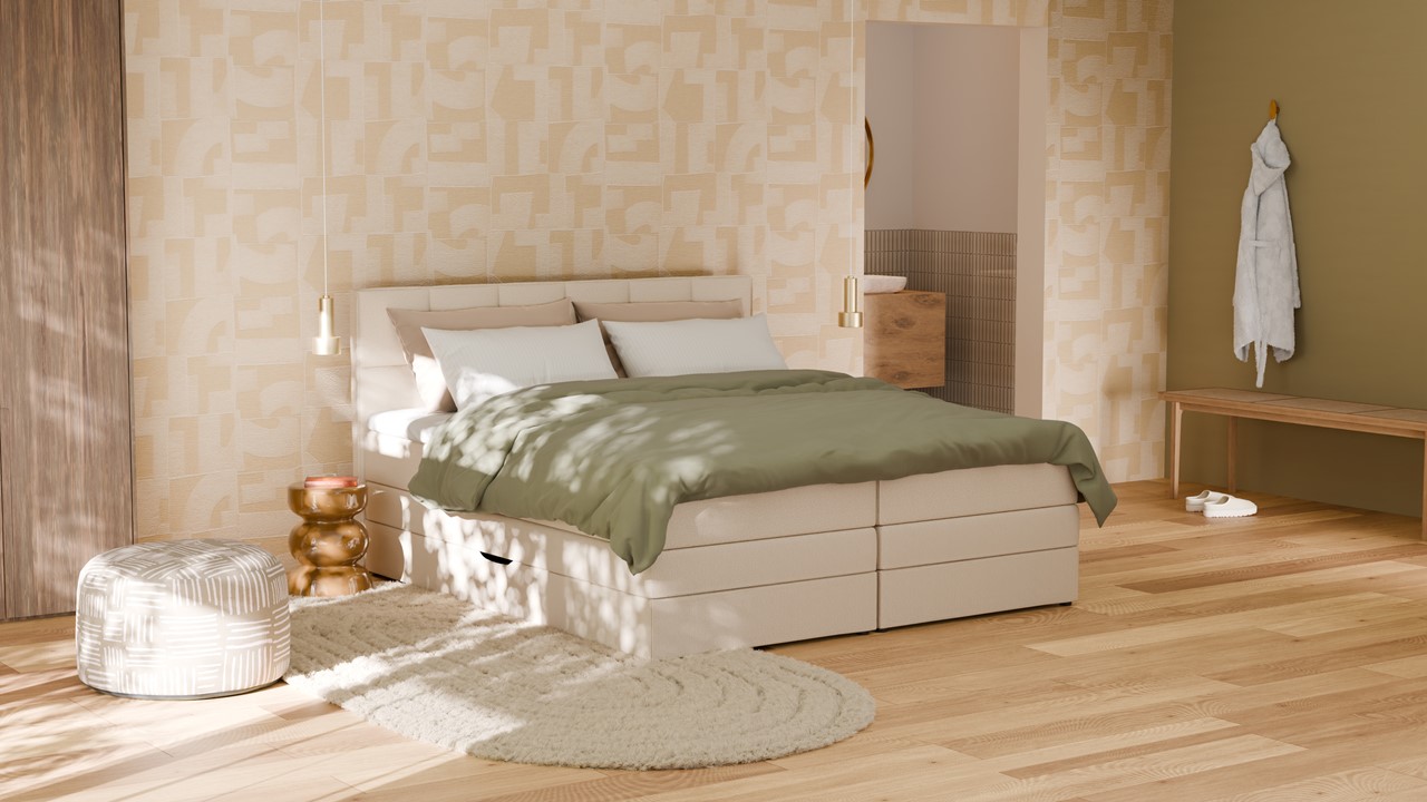 Opbergboxspring Jade - Bold touch natural