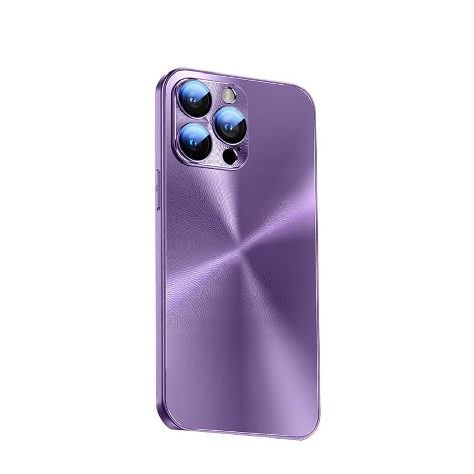 iPhone 15 Hybrid Hülle TPU Bumper Laser Hologramm Design mit Kameraglasschutz - Violett