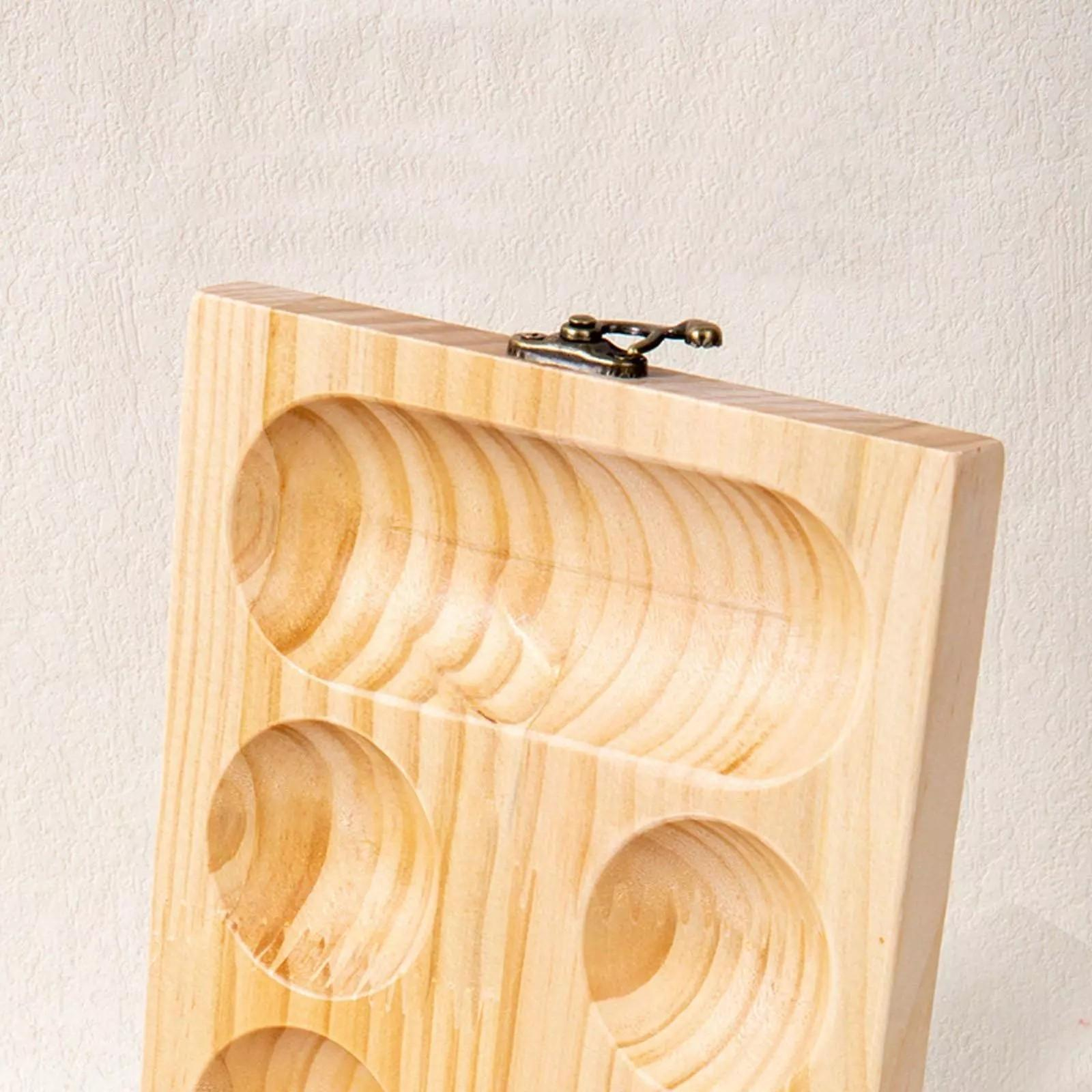 (51-tlg. Set) Holz Edelstein Mancala Brettspiel Steinchen Chess Kalaha Schach für Familien / Kinder - Braun / Bunt