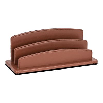 Quo Vadis Satiny - Trieur demi-rond 2 compartiments - 26 x 10,5 cm - marron