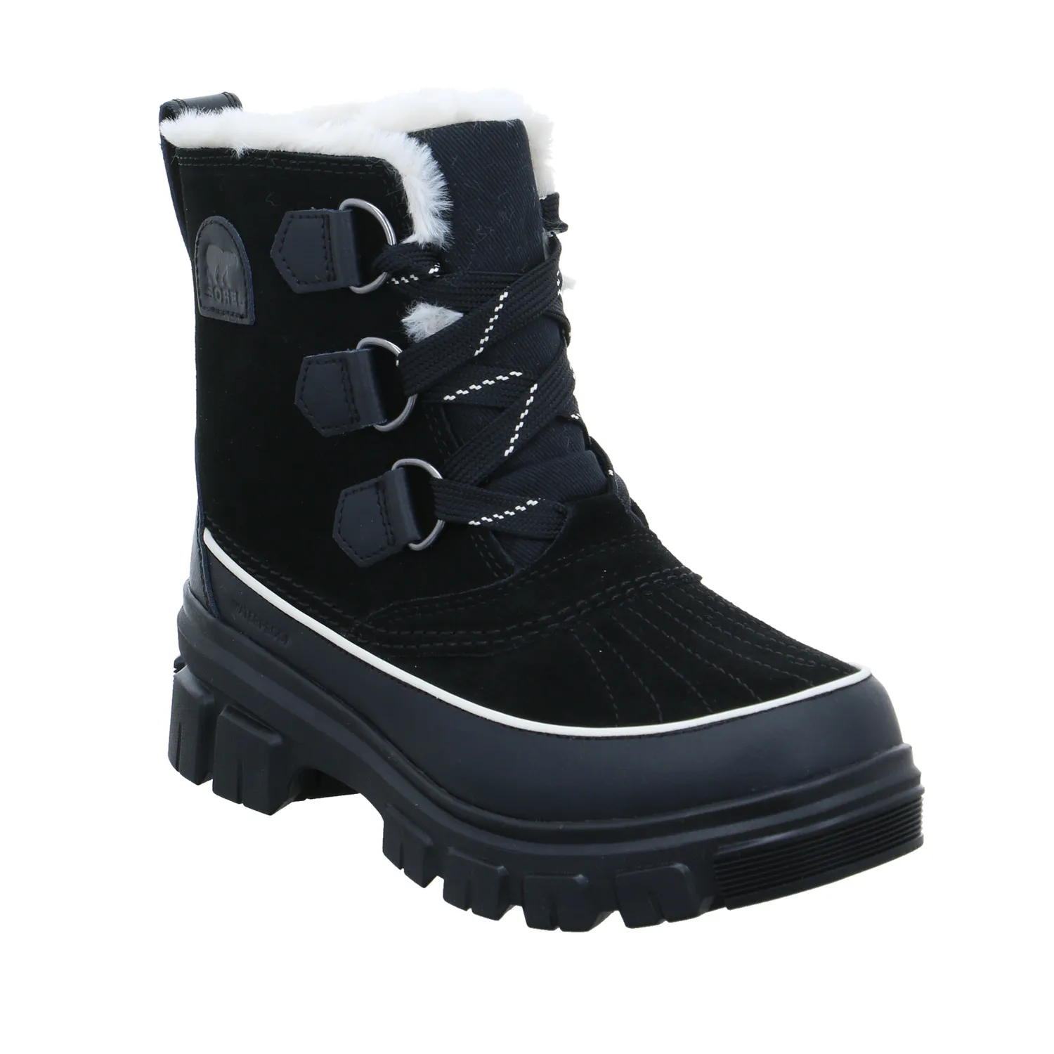SOREL Snowboot Schwarz Leder  wasserdicht