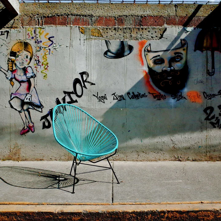 Acapulco Design - Acapulco Classic Chair, aqua verde / schwarz