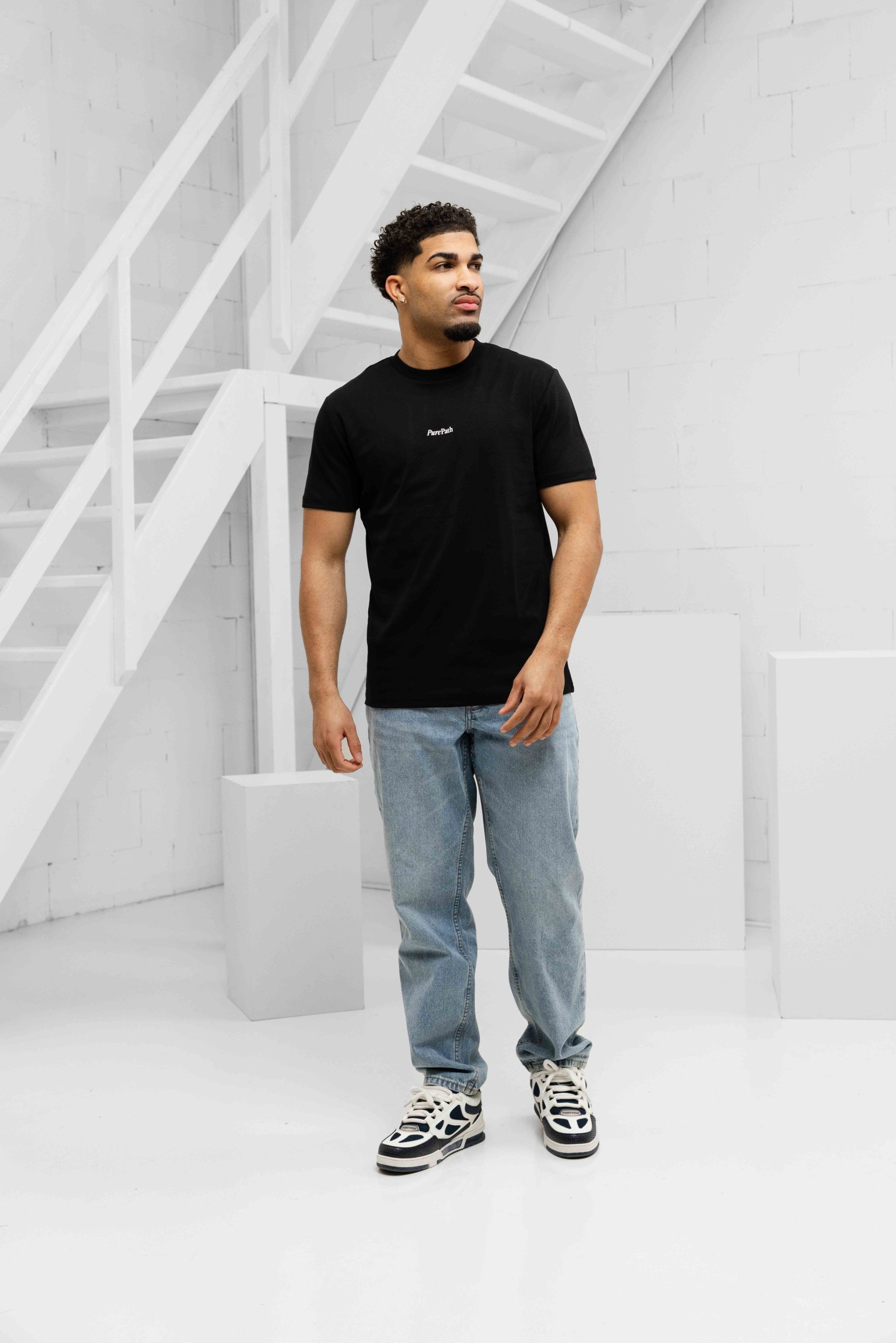 Pure Path Bold Emblem T-Shirt Heren Zwart