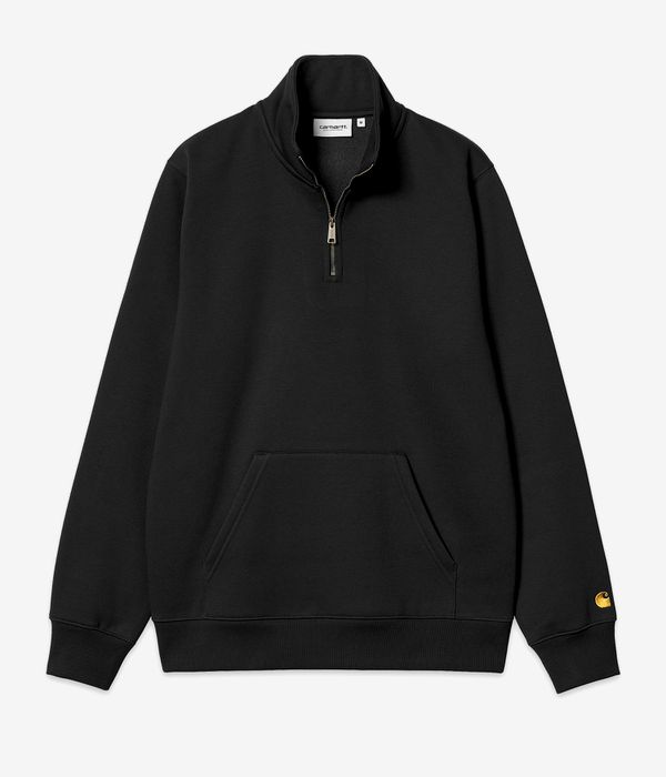 Carhartt WIP Chase Neck Zip Sweatshirt (black gold)