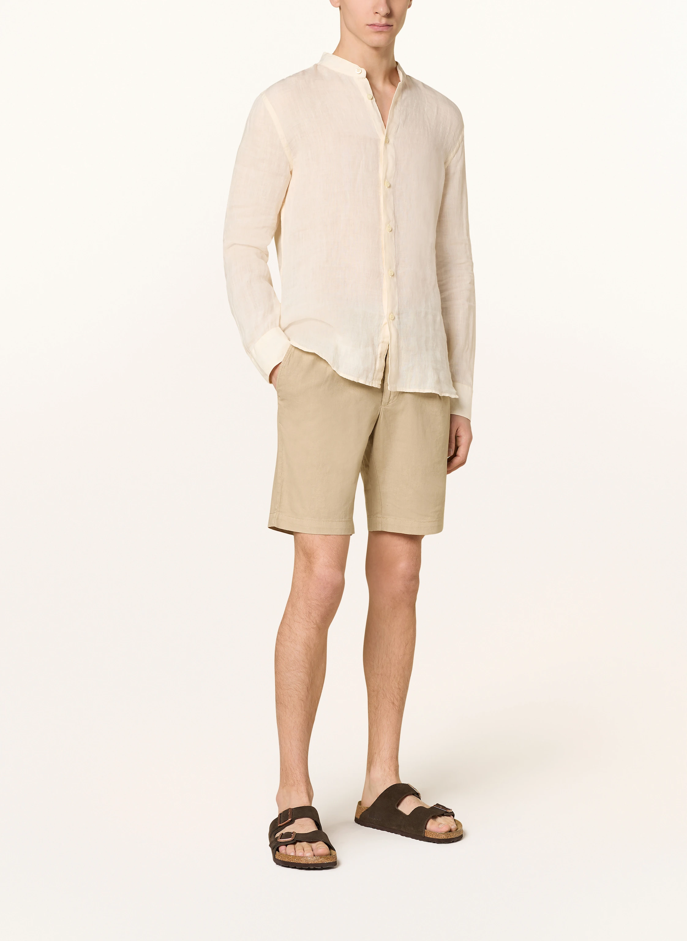 PAUL Shorts Comfort Fit mit Leinen