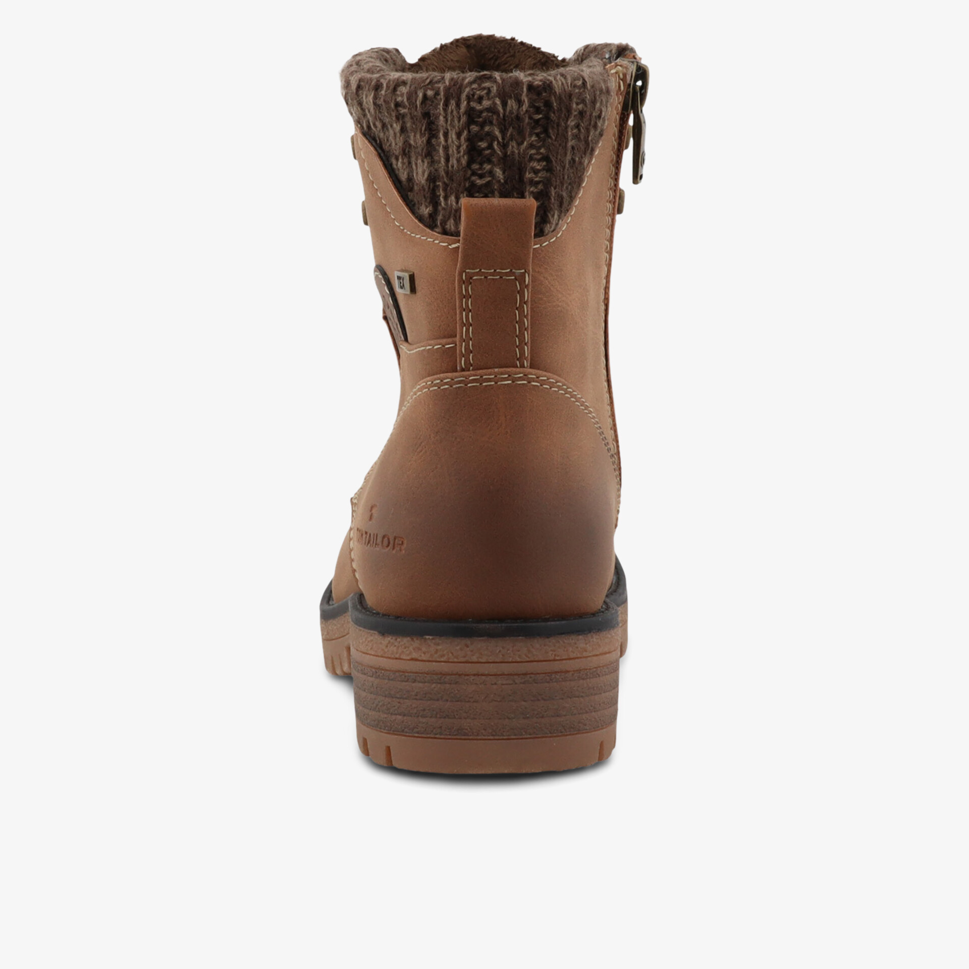 TOM TAILOR Damen Schnürstiefeletten braun
