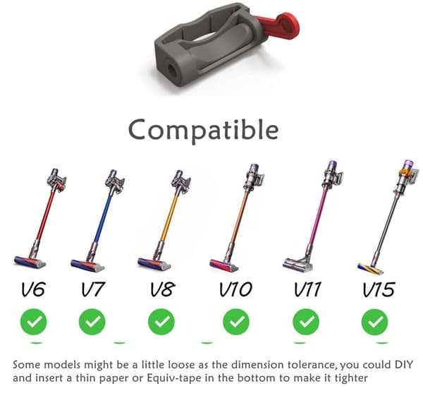 INF Av/på-knapp, kontrollklemme, 2-pakning, kompatibel med Dyson V15/V10/V11  Dyson V15/V10/V11/V8/V7/V6 Absolute/Animal/Motor vacuum cleaners