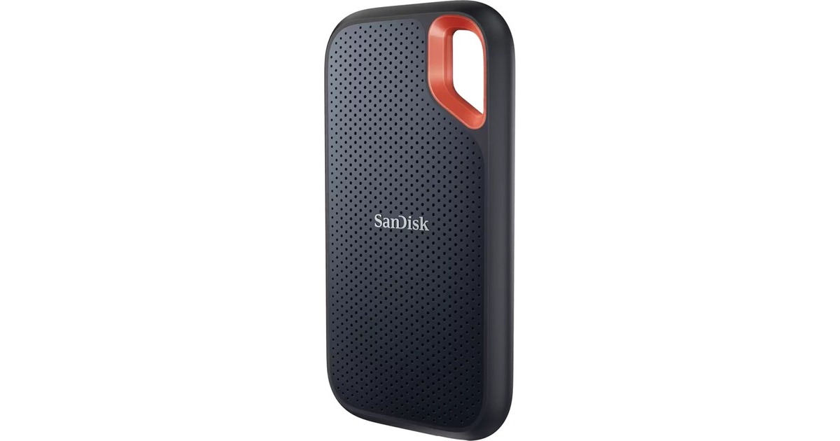 SanDiskExtreme Portable V2, 4 TB externe SSD  (Zwart/oranje, SDSSDE61-4T00-G25, USB-C)