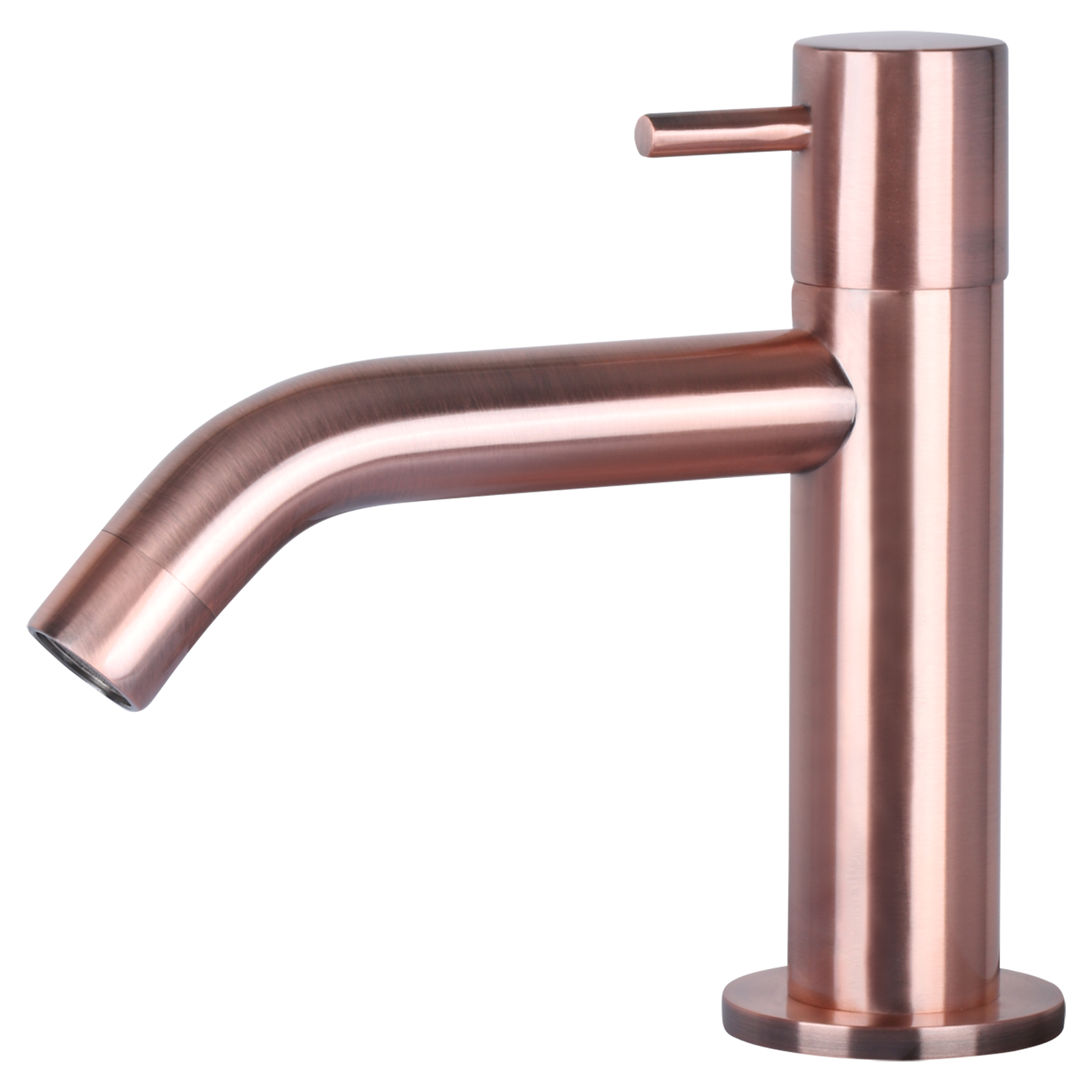 Differnz Ravo fonteinset keramiek met gebogen kraan rood koper