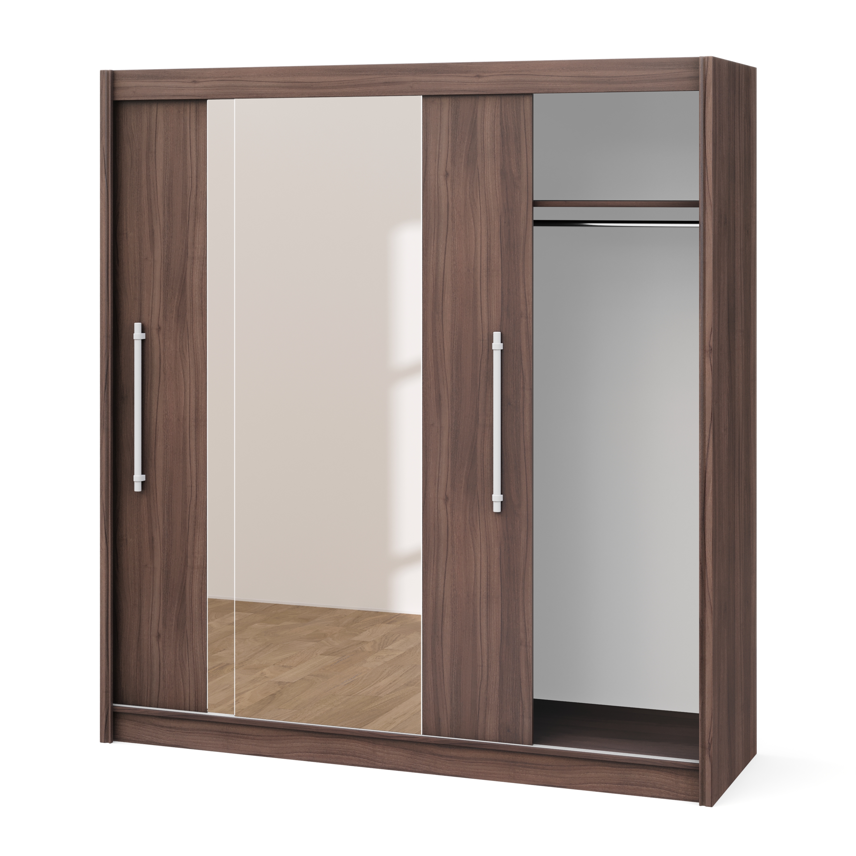 Kleiderschrank Schiebetüren mit Spiegel MONO 200 cm