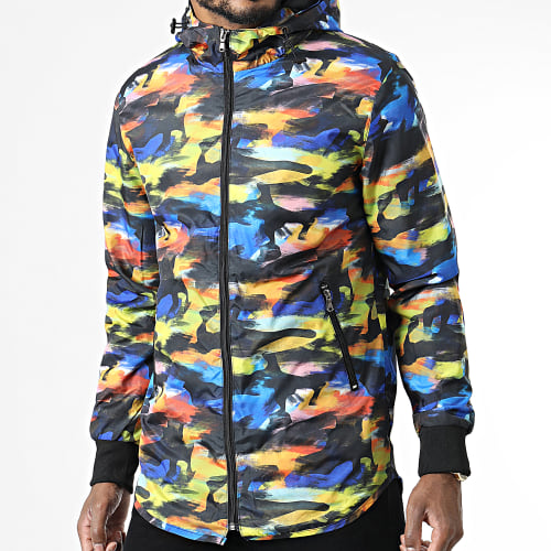 Veste Zippée Capuche 7424 Noir Multicolor