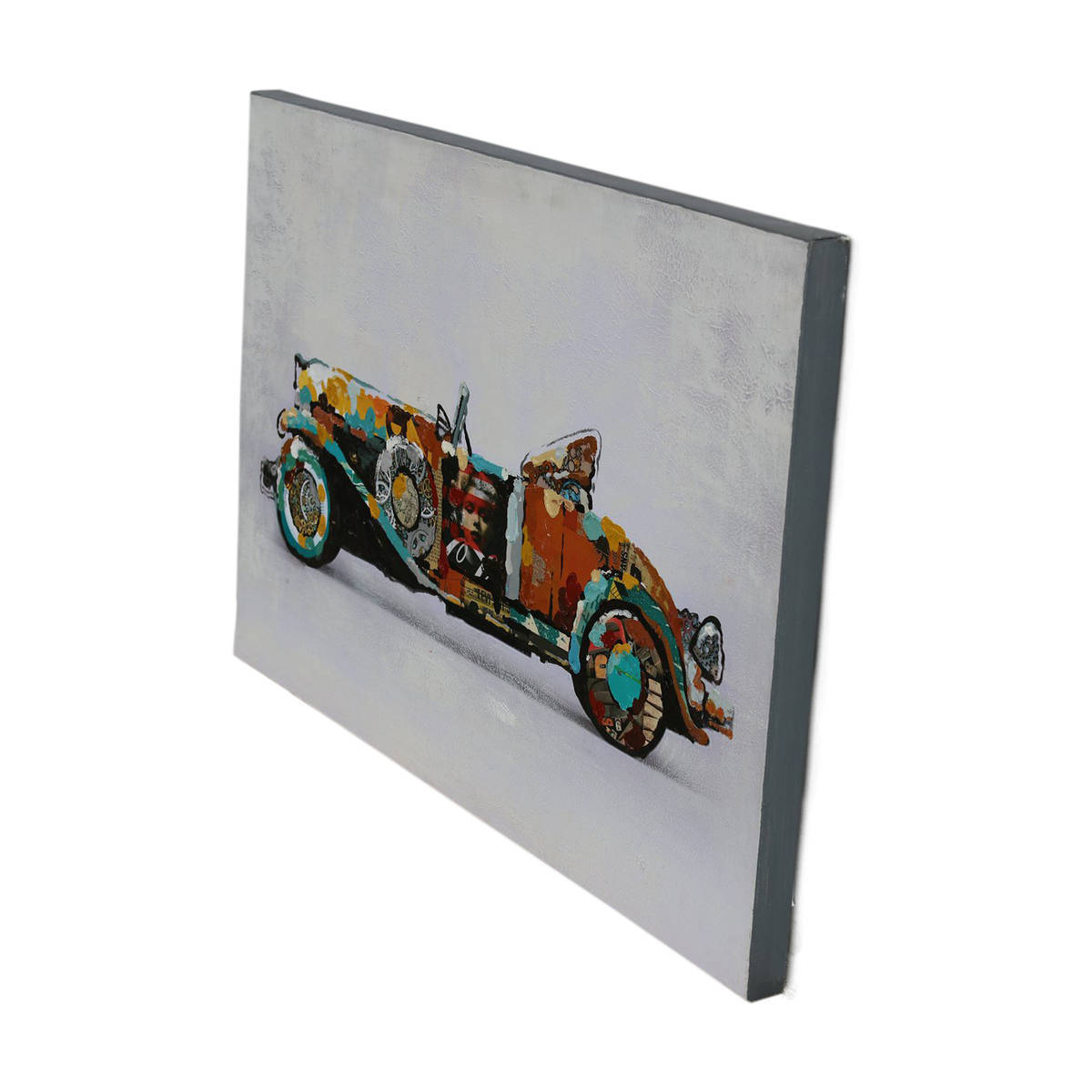 Öl-Wandbild USED CAR - bunt - 90x60 cm
