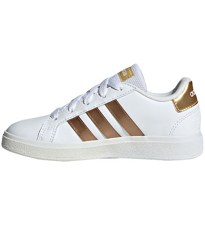 adidas Performance Sko -  Grønd Court 2.0 K - Hvid/Guld