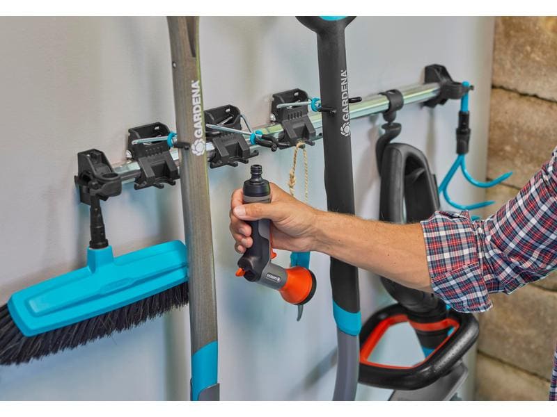 GARDENA Gerätehalter Plus Platzsparende Aufbewahrung für Schwerlast-Gartengeräte
