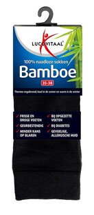 Lucovitaal Bamboe Sokken Zwart 35-38 1PR