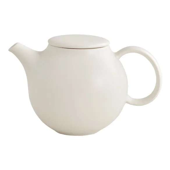 Kinto Théière Pebble en porcelaine - 500 ml | Blanc