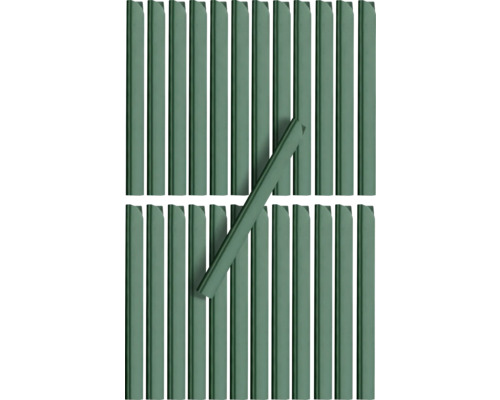 Konsta klemprofielen voor enkeldraads gaaspanelen, 25 stuks, groen