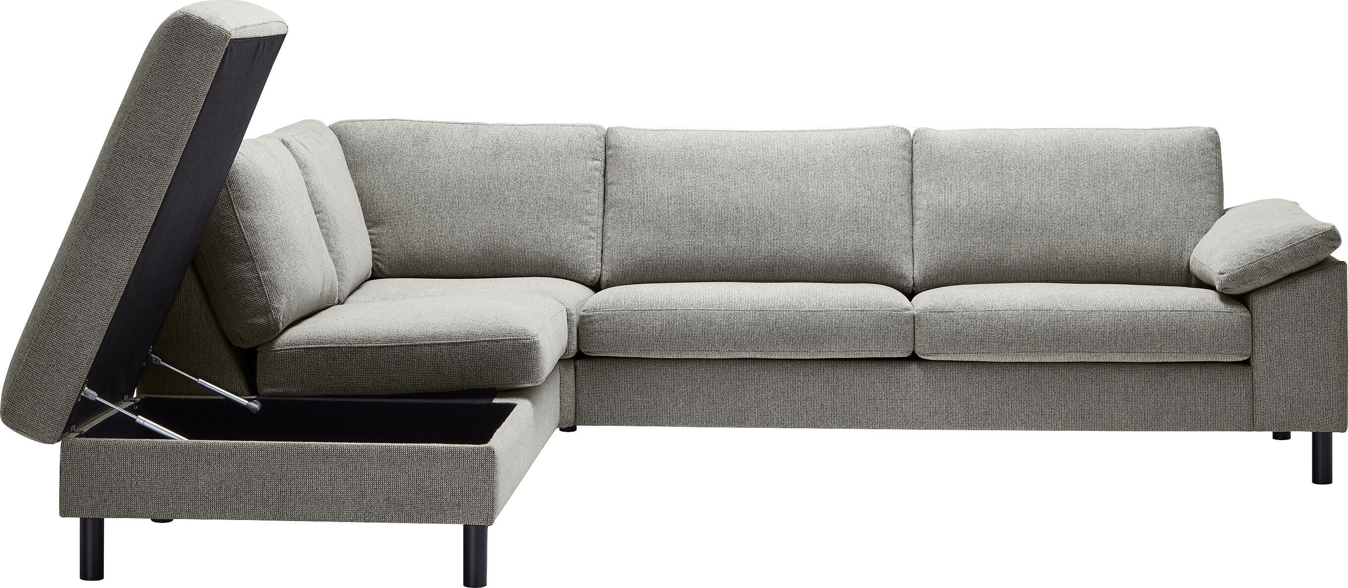 DIENER Ecksofa - Grau / B: 277.0 cm x T: 225.0 cm x H: 81.0 cm