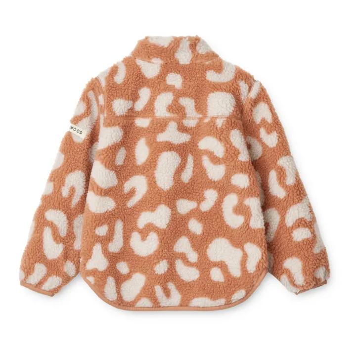 Liewood Veste Nolan Polaire Leopard | Rose pêche