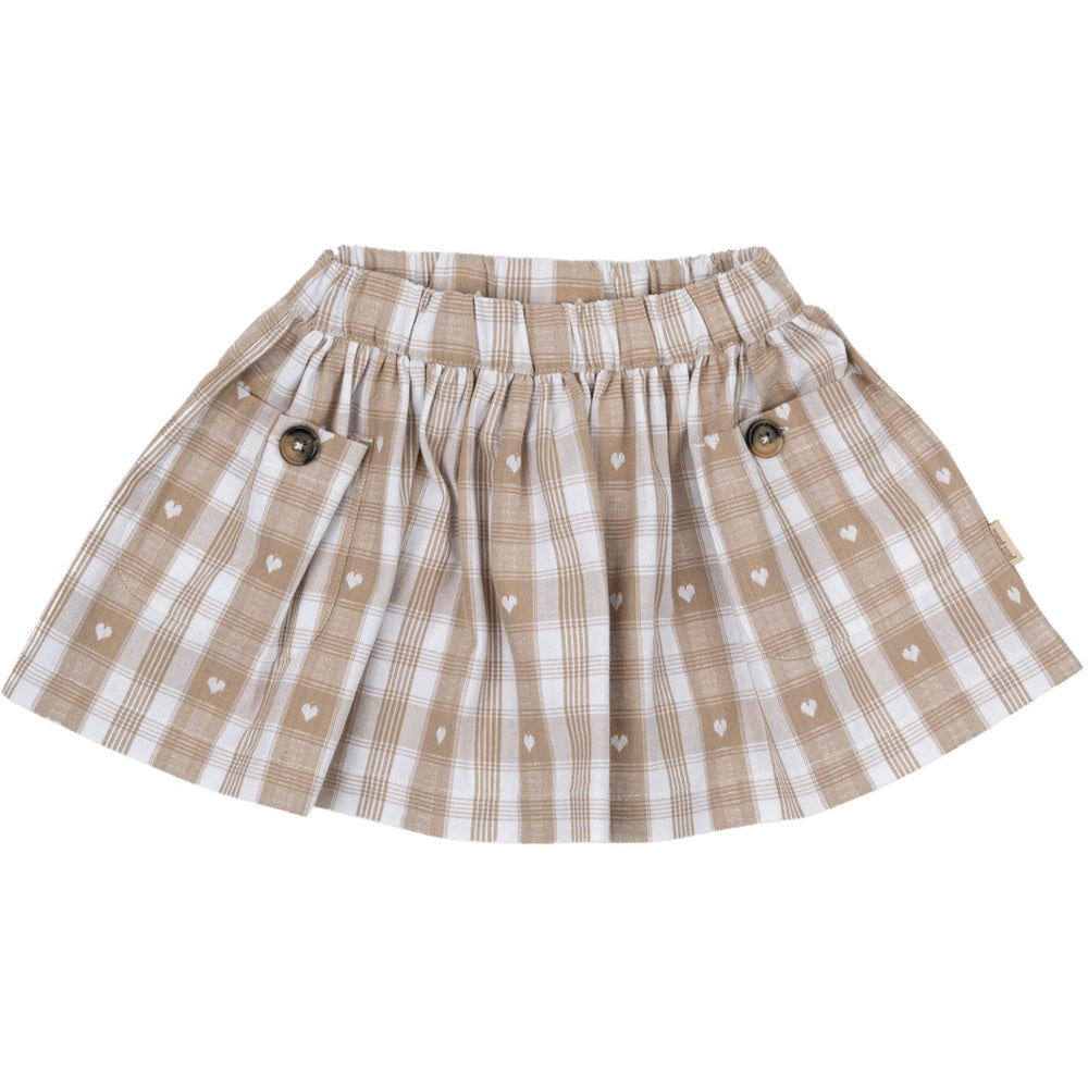 Køb Petit Piao Off White Heart Nederdel Pocket Woven