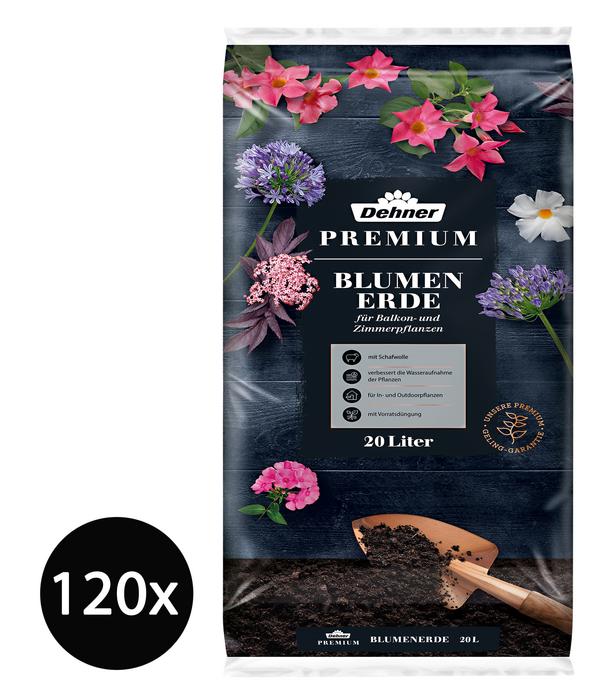 Dehner Premium Blumenerde, 120 x 20 Liter