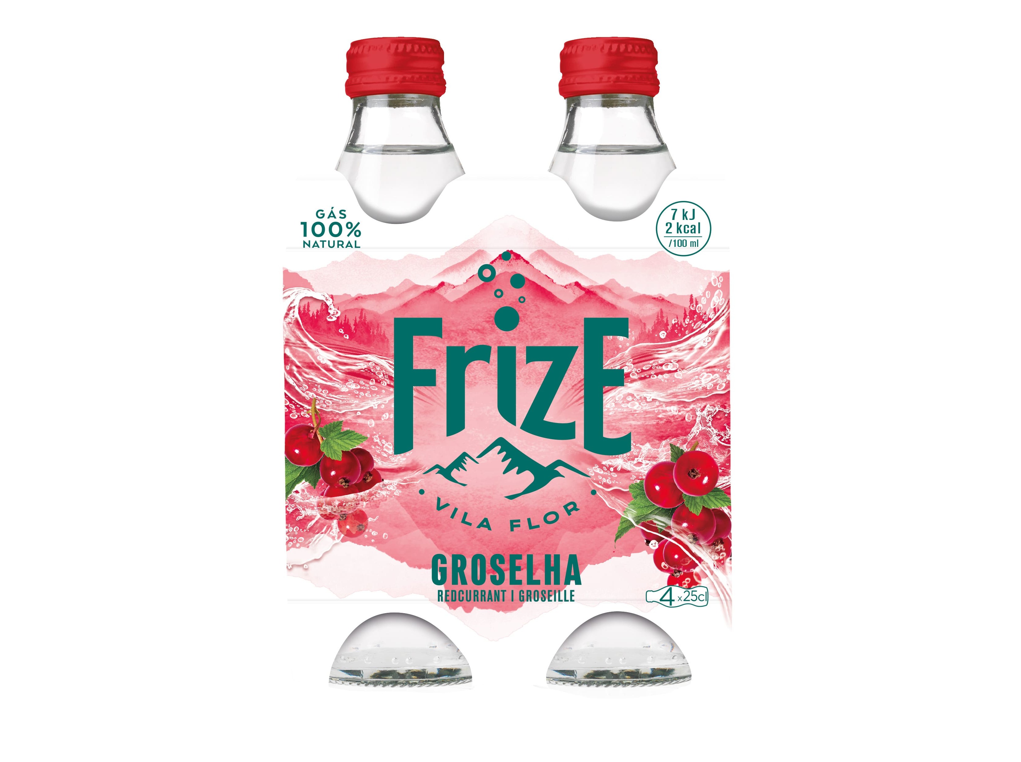 BEBIDA COM GÁS FRIZE GROSELHA 4X0.25L