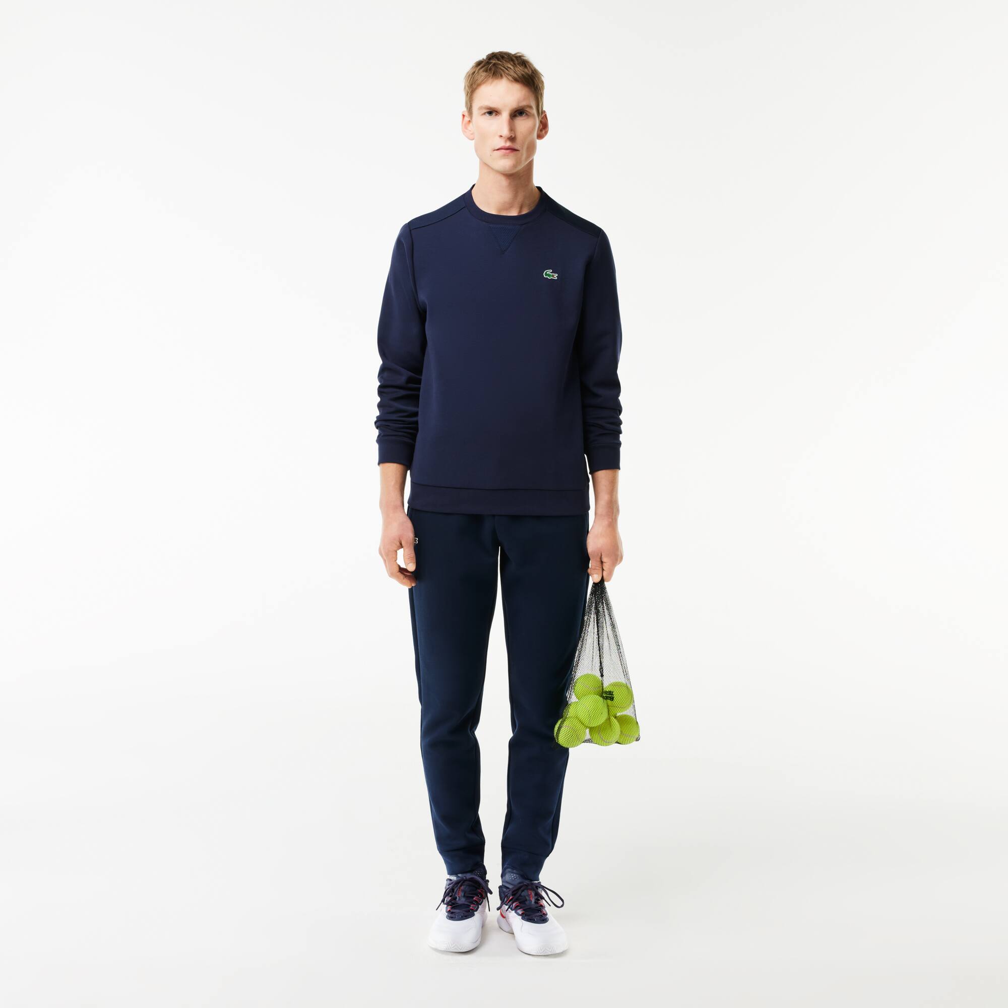 Sweatshirt Lacoste SPORT uni avec empiècements mesh Sweatshirts - Bleu - Lacoste - Homme