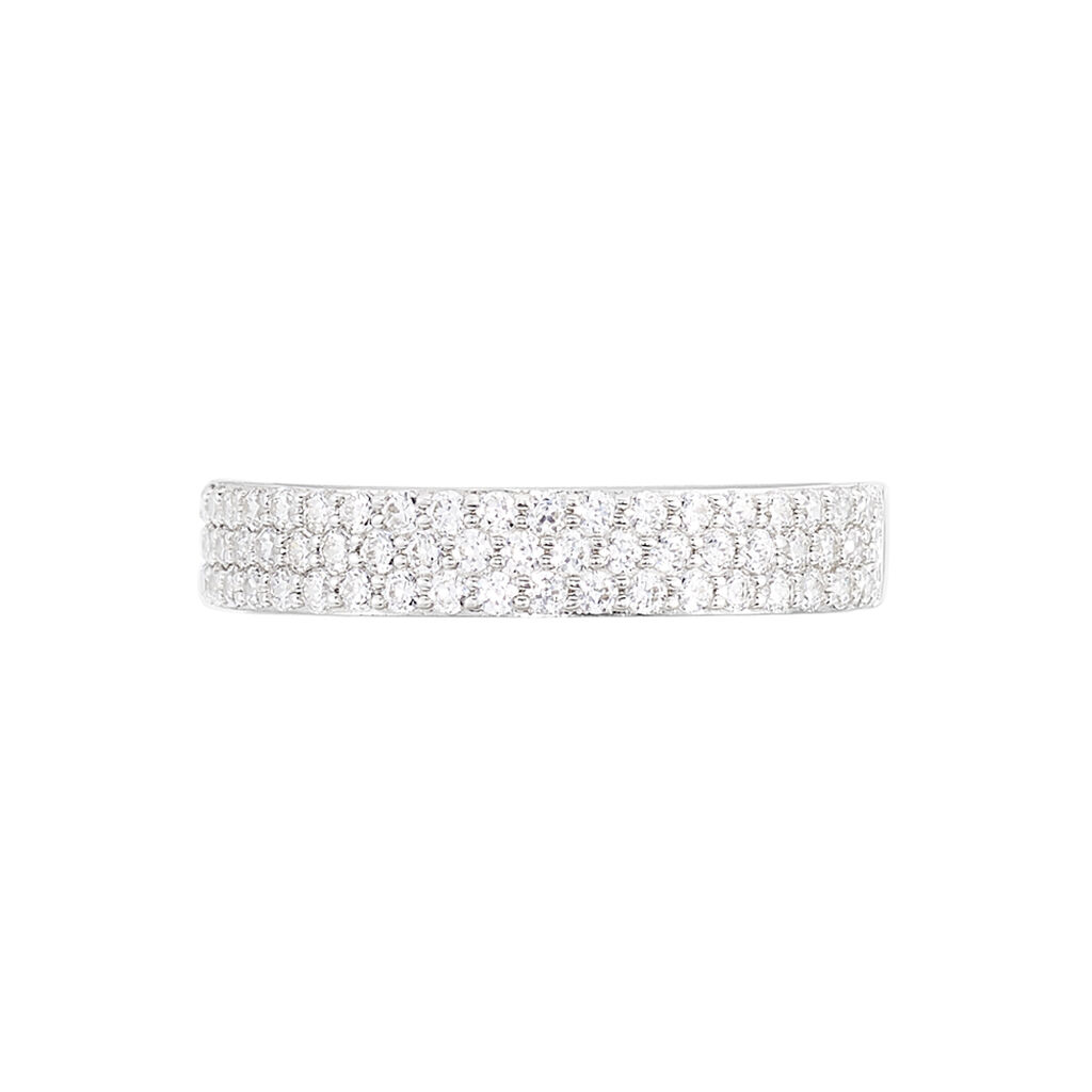 Bague Lison Or Blanc Oxyde De Zirconium