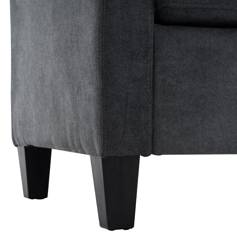 Almendarez 77&prime;&prime; Wide Reversible Modular Sofa & Chaise With Ottoman