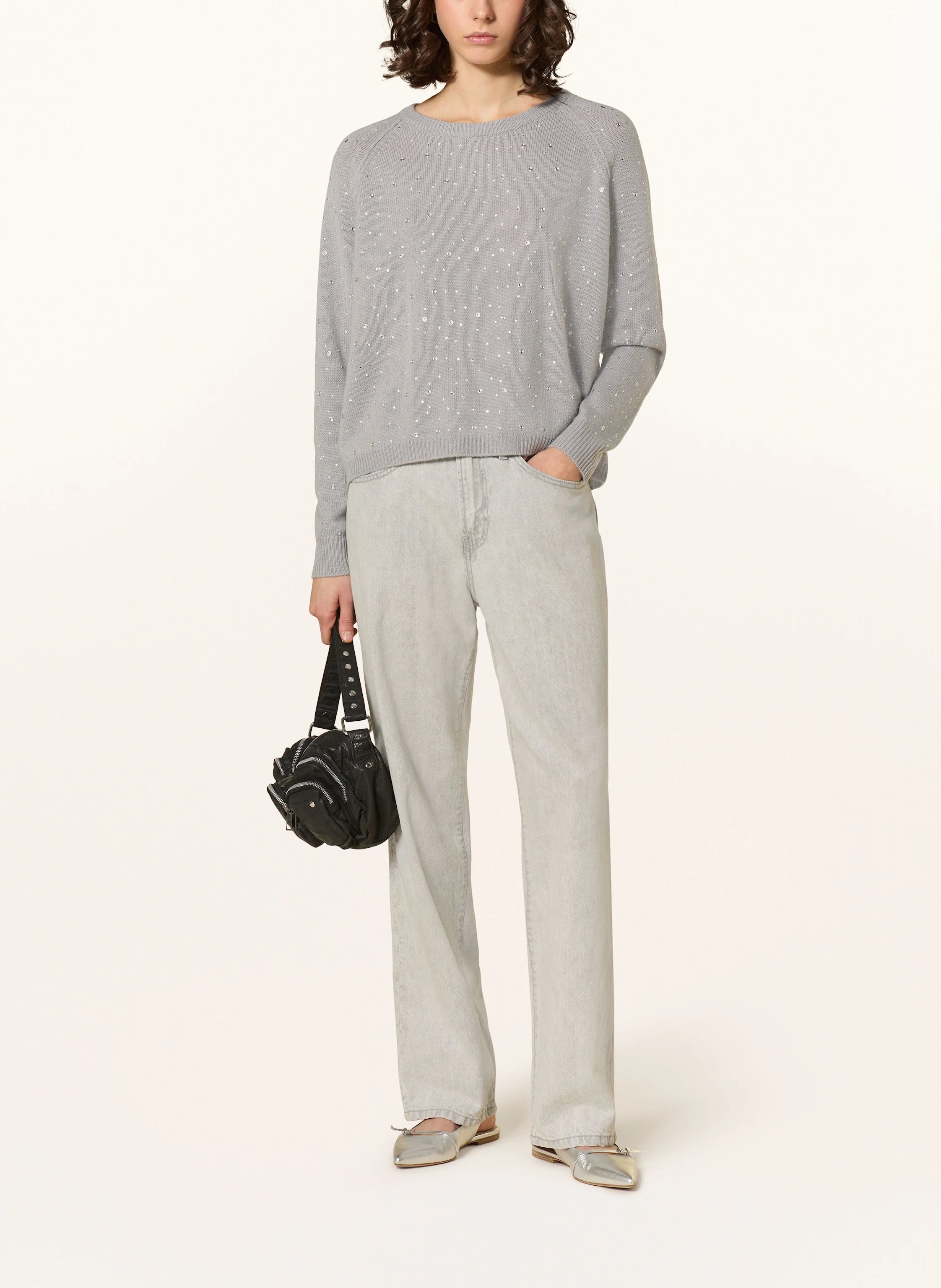 ALLUDE Pullover mit Cashmere und Schmucksteinen