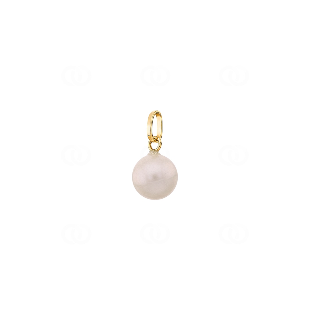 8.0mm Süsswasserzuchtperlen Anhänger 375/9 K Gelbgold