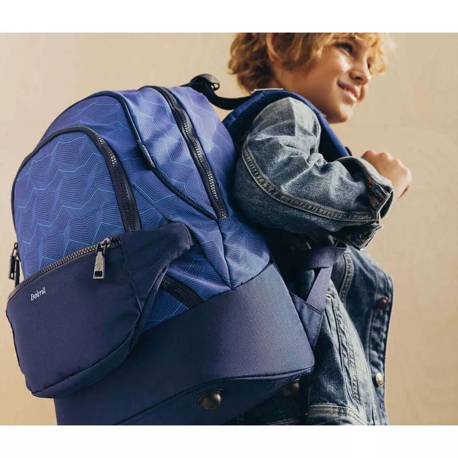 Belmil Schulrucksack 2-IN-1 Schulrucksack & Gürteltasche Estate Blue