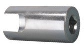 Airfit hoekventiel inschroefhulp met interne 4-zijdige aandrijving voor 1/2