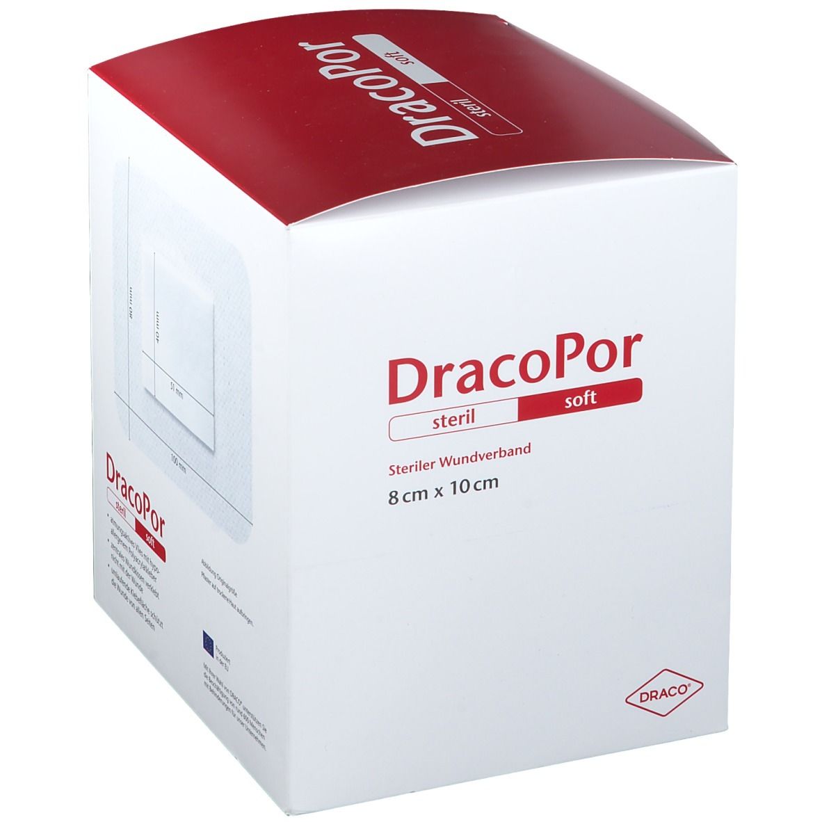 DracoPor Wundverband 8 cm x 10 cm steril