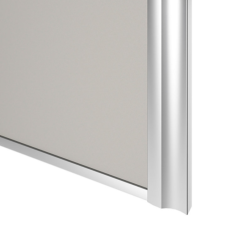 Porte de placard coulissante atelier gris clair mat profil gris GoodHome Arius H. 248,5 x L. 76.2 cm + amortisseurs