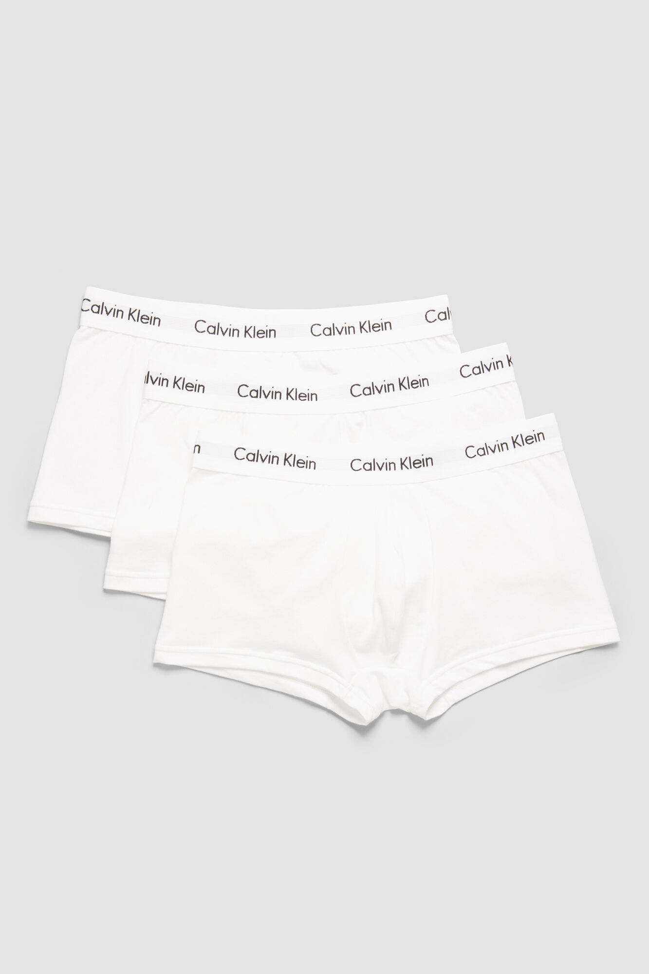 Conjunto de 3 cuecas boxer de algodão Calvin Klein com cós elástico