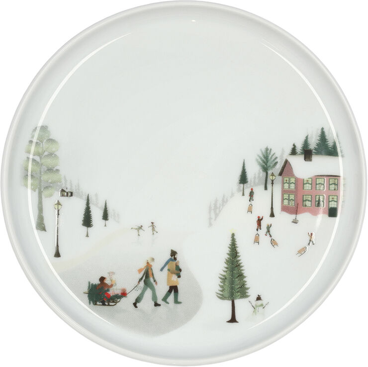 Pillivuyt Tallerken flad lige kant Vinter 15,5cm Hvid Ovnfast porcelæn Hvid