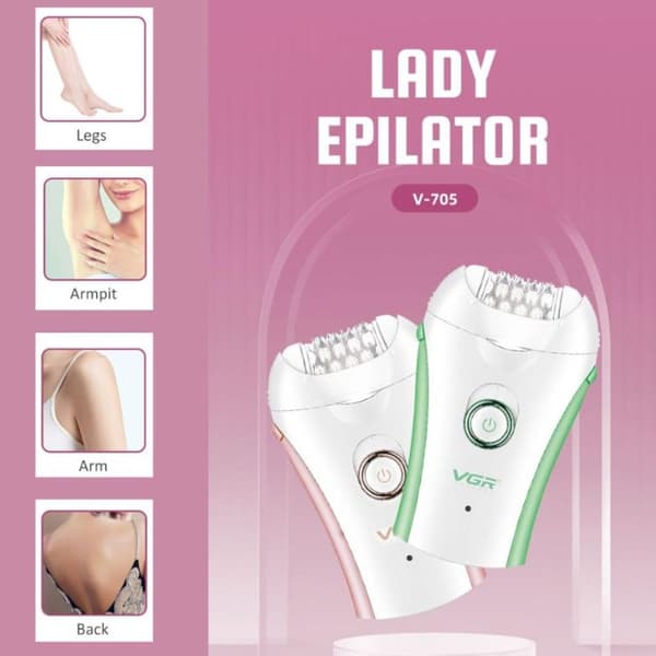 VGR PRO Trådløs Epilator V-705