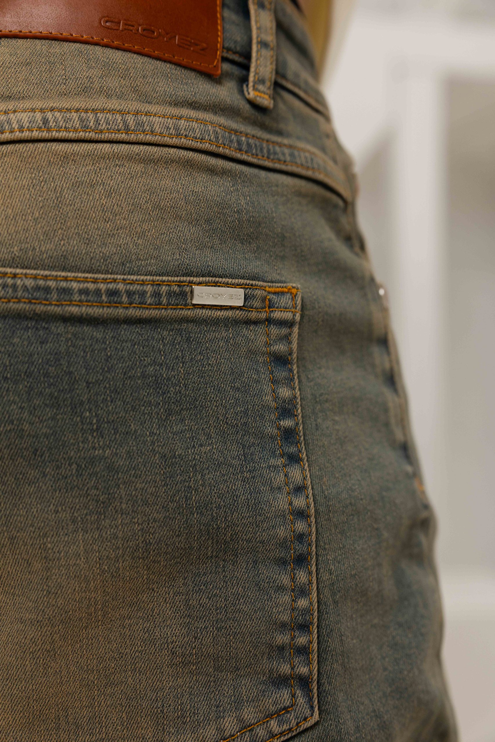 Croyez Sand Washed Straight Jeans Heren Lichtblauw