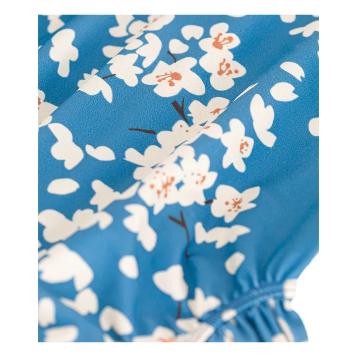 Petit Bateau Maillot 1 Pièce Mossom Fleurs | Bleu