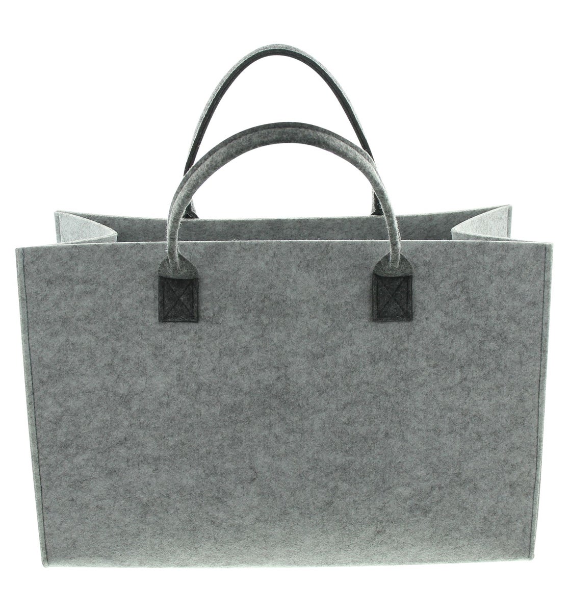 FRANK FLECHTWAREN | Vilttas met hertenruitpatroon, POLYESTER, 45 x 20 x 30 cm