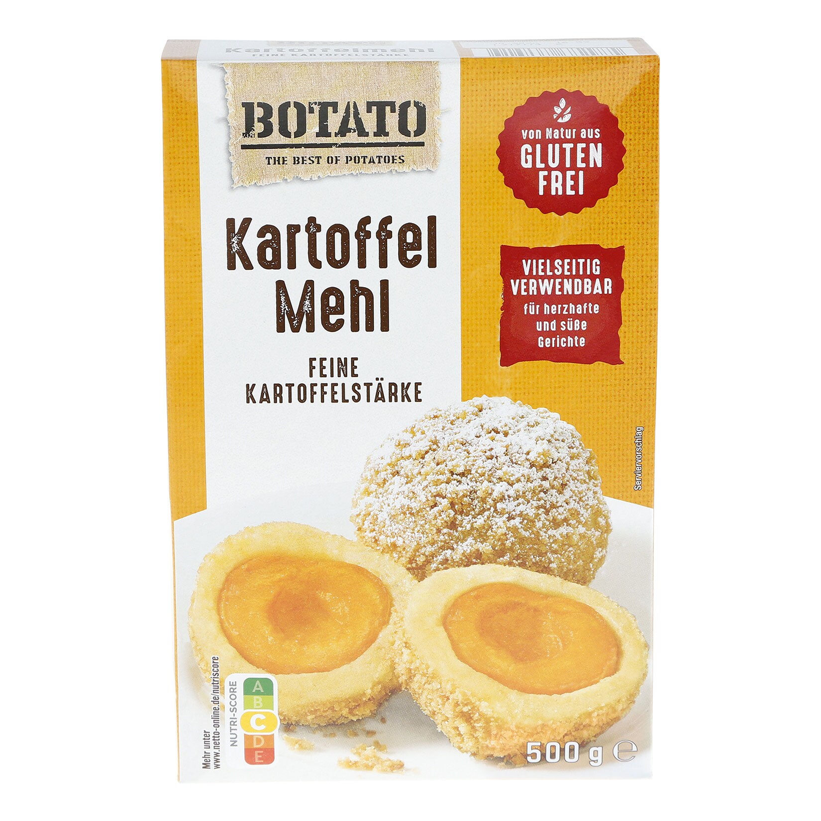 Botato Kartoffelmehl feine Kartoffelstärke 500 g, 18er Pack