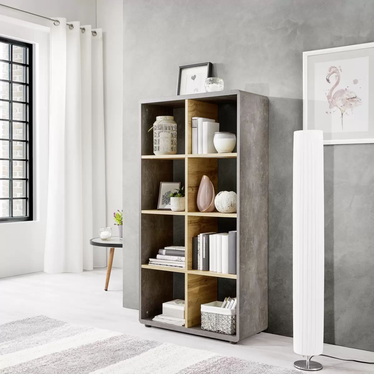 Regal Fontana dunkelbraun,Betonoptik