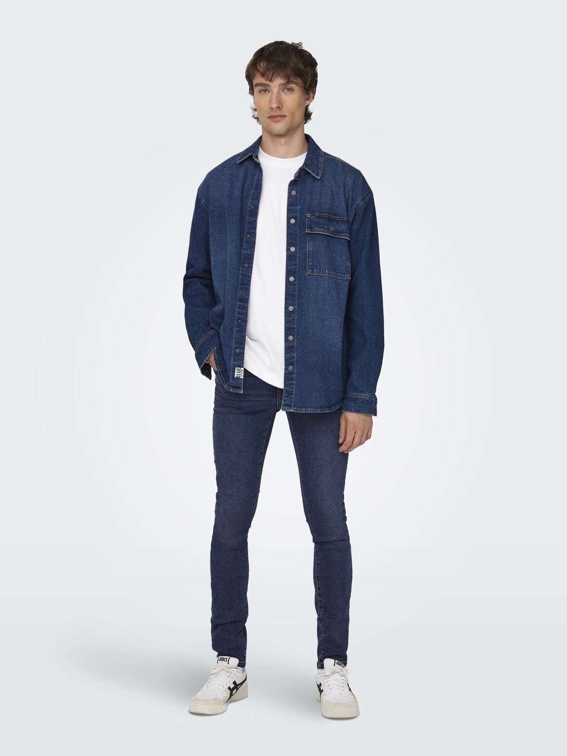ONSWARP Mittlere Taille Skinny Fit Jeans Medium Blue Denim