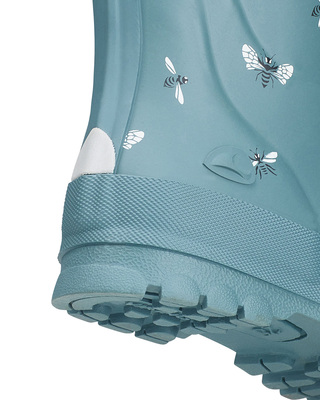 Viking Jolly Print Gummistøvler, Bluegreen/White