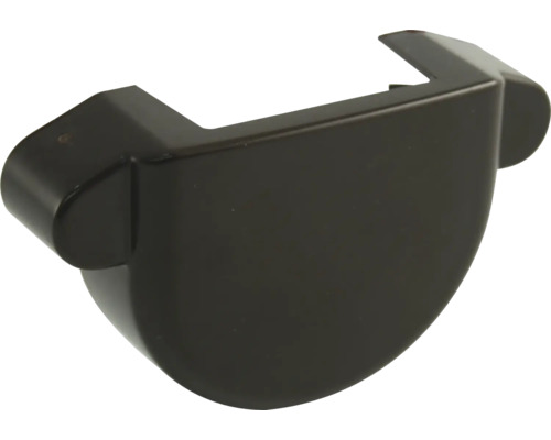 Marley gootkap, kunststof, halfrond, met afdichting, chocoladebruin RAL 8017, NW 75 mm