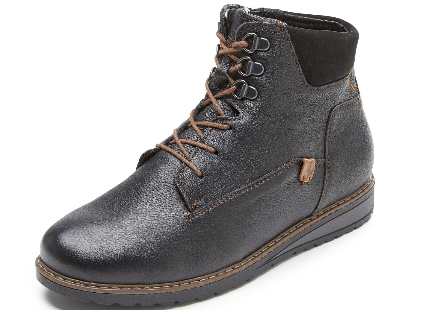 Waldläufer Schnür-Stiefelette mit Warmfutter aus reiner Baumwolle